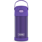 THERMOS FUNTAINER Water Bottle with Straw - 12 Ounce - Kids Stainless Steel Vacuum Insulated Water Bottle with Lid, Violet