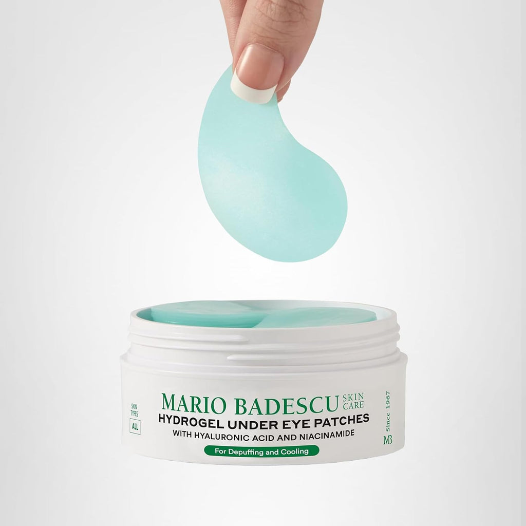 Mario Badescu Hydrogel Under Eye Patches (30 Pairs) – Hydrating Eye Masks For Puffy Eyes, Dark Circles, Fine Lines, With Hyaluronic Acid & Niacinamide, Soothing & Plumping