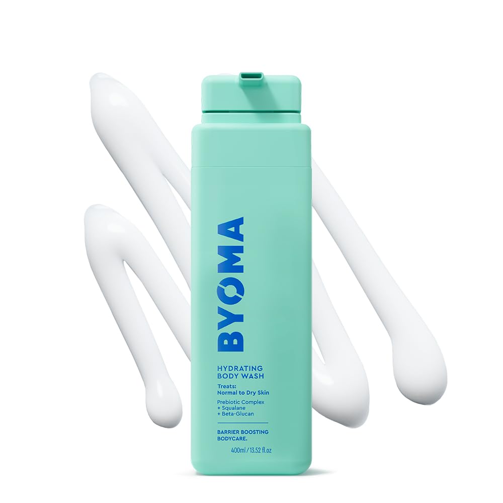Byoma Hydrating Body Wash - For Normal To Dry Skin - Hydrating, Creamy Body Wash With Squalane, Beta Glucan - Cleanses, Softens & Soothes - Skin Barrier Repair - 16.9 Fl Oz
