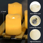 Shymery Flameless Votive Candles,Flameless Flickering Electric Fake Candle,24 Pack 200+Hour Battery Operated Led Tea Lights In Warm White For Wedding, Table, Halloween,Christmas Decorations 1.5"X1.7"
