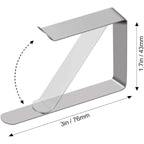 TriPole Tablecloth Clips 32 Pack Picnic Table Clips, Stainless Steel Table Cloth Holder Clips for Outdoor Tables, Metal Tables Cover Skirt Clamps for Camping Dining Wedding Graduation Party Essential
