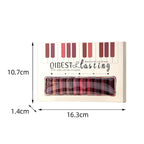 Qibest 12Pcs Matte Liquid Lipstick Set For Girls & Women, 24 Hours Long Lasting Waterproof Nude & Dark Red Lip Gloss Makeup Gift Kits, Velvet Non-Stick Cup Mate Duracion 24 Horas Originales Lip Stains