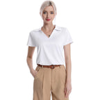 Women'S Polo Shirts V-Neck Short Sleeve Moisture Wicking Collared Shirts For Women Golf Polo Shirt For Work 1-3 Pack