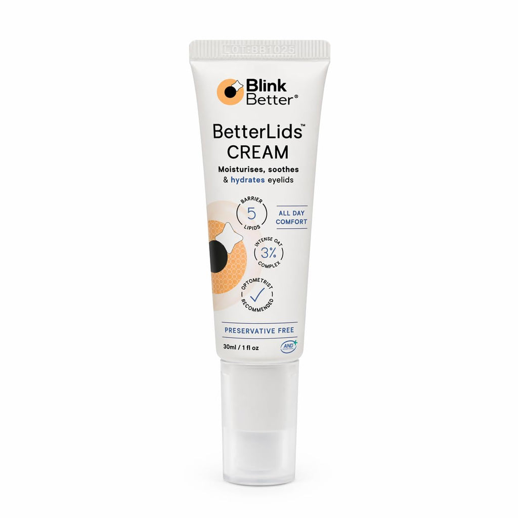 Blinkbetter Betterlids Restore Eyelid Cream – Barrier Support To Hydrate, Soothe & Moisturise Dry, Itchy, Red & Sensitive Eyelids – Lightweight Daily Formula With 3% Oat & Ceramides, 1 Fl Oz
