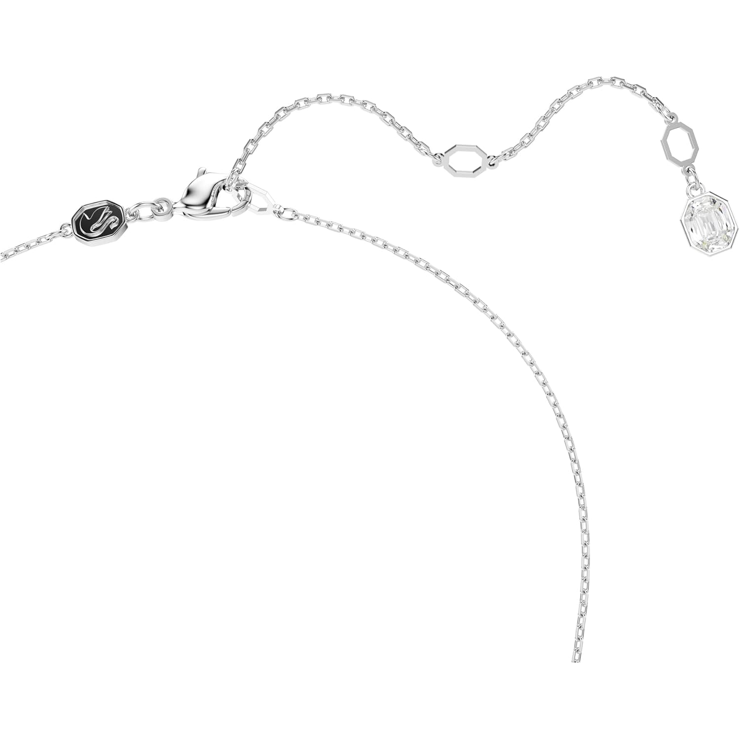 Swarovski Hyperbola Pendant, Heart And Infinity, Clear, Rhodium Finished