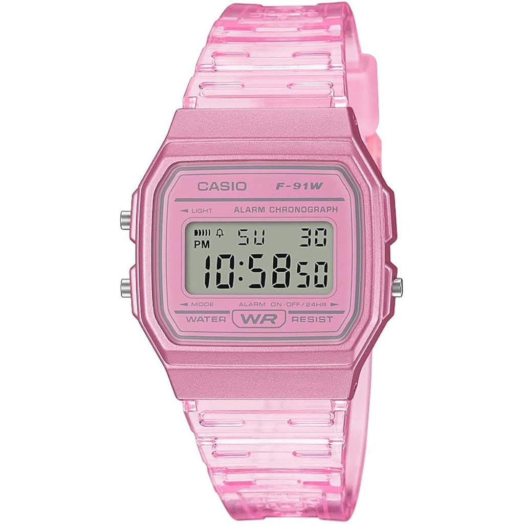 Casio F91W Series | Digital Watch | Water Resistant | Led Light | 1/100 Sec Stopwatch | Regular Time Keeping (Hr, Min, Sec, Pm, Date, Day) | Daily Alarm | Lightweight | 7 Year Battery
