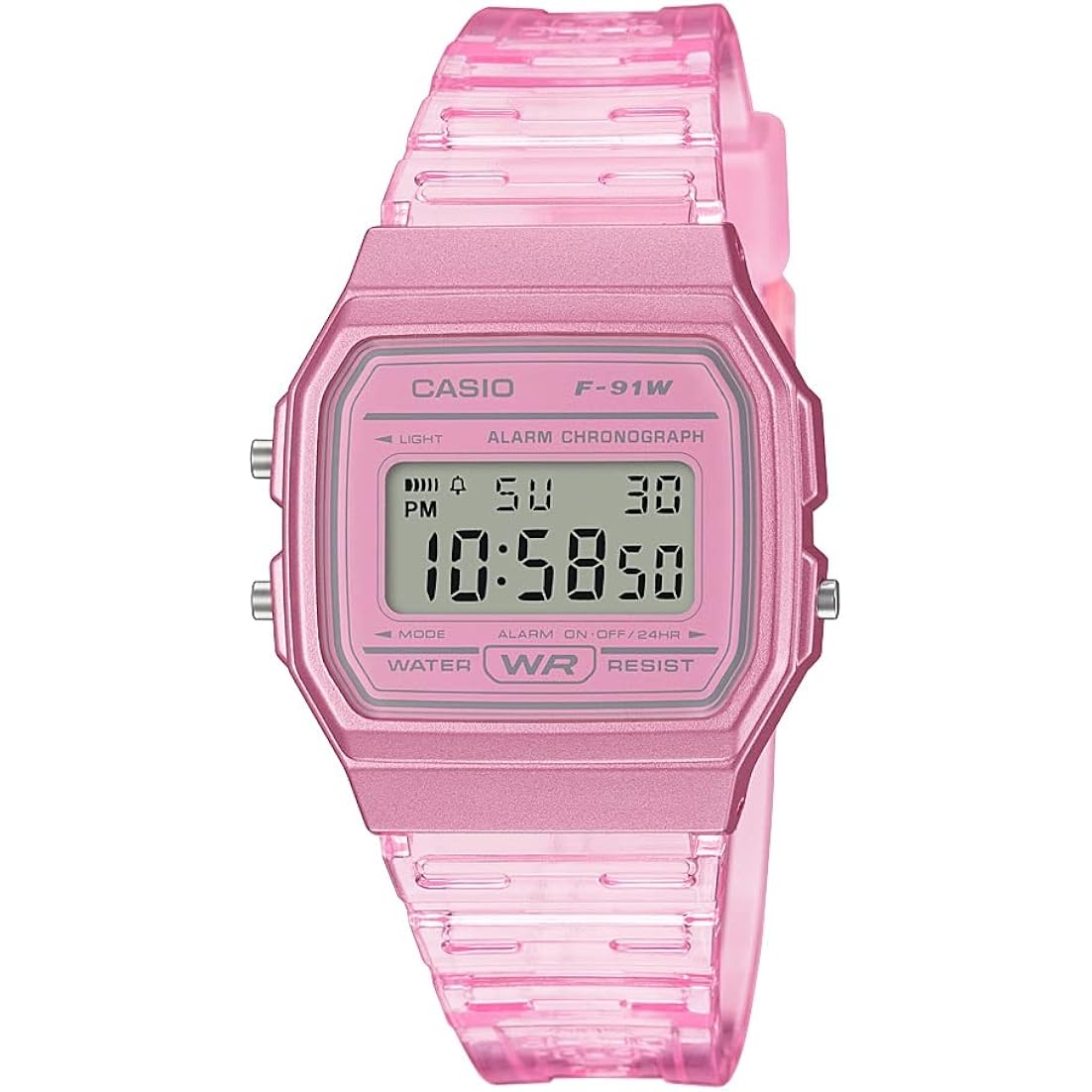 Casio F91W Series | Digital Watch | Water Resistant | Led Light | 1/100 Sec Stopwatch | Regular Time Keeping (Hr, Min, Sec, Pm, Date, Day) | Daily Alarm | Lightweight | 7 Year Battery