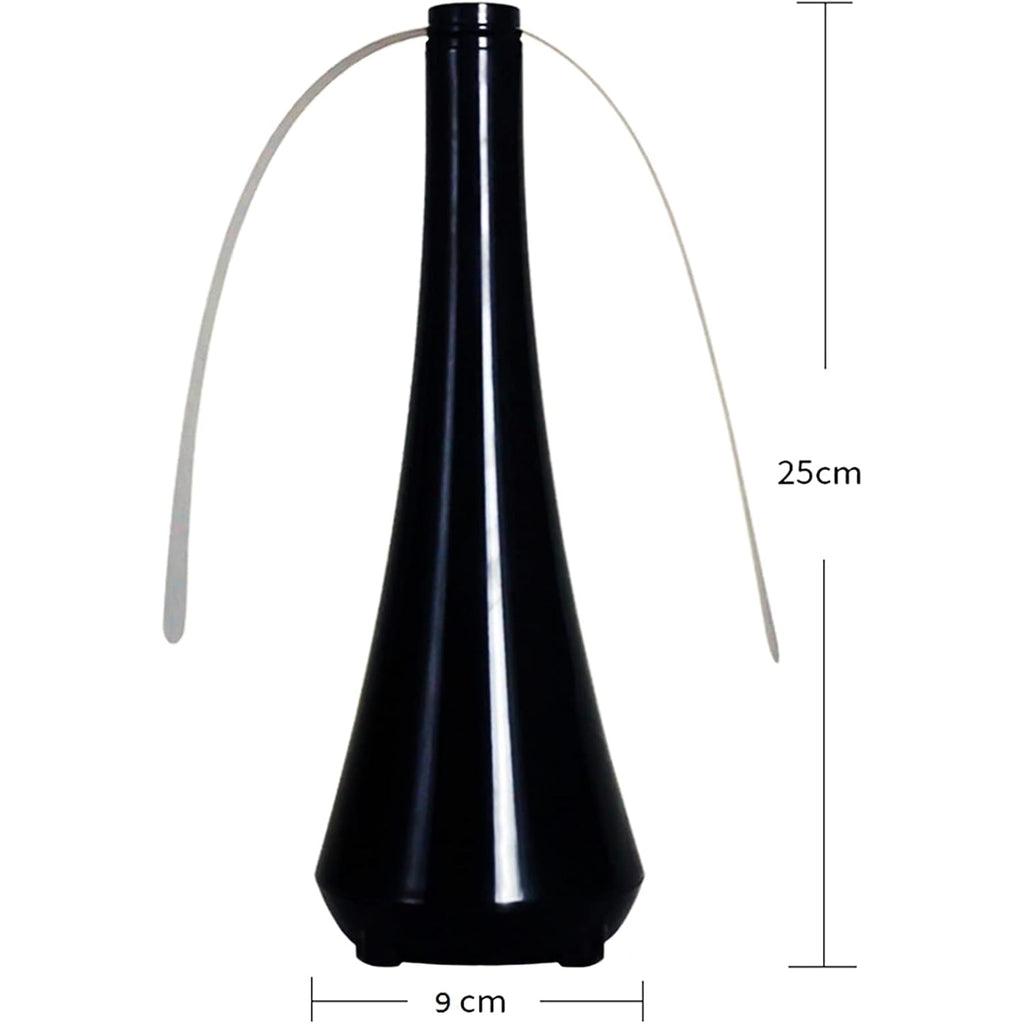 Fly Swatter For Outside/Inside Meal, Picnic, Barbeque, Events - Battery Operated Food Spinning Fan (Black Color, 2Pcs)
