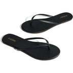 Kidmi Thong Flip Flops For Women - Memory Foam Summer Beach Sandals For Women - Vegan Leather Flat Sandals