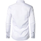 Zeroyaa Men'S Long Sleeve Dress Shirt Modern Slim Fit Wrinkle-Free Casual Business Button Up Shirts