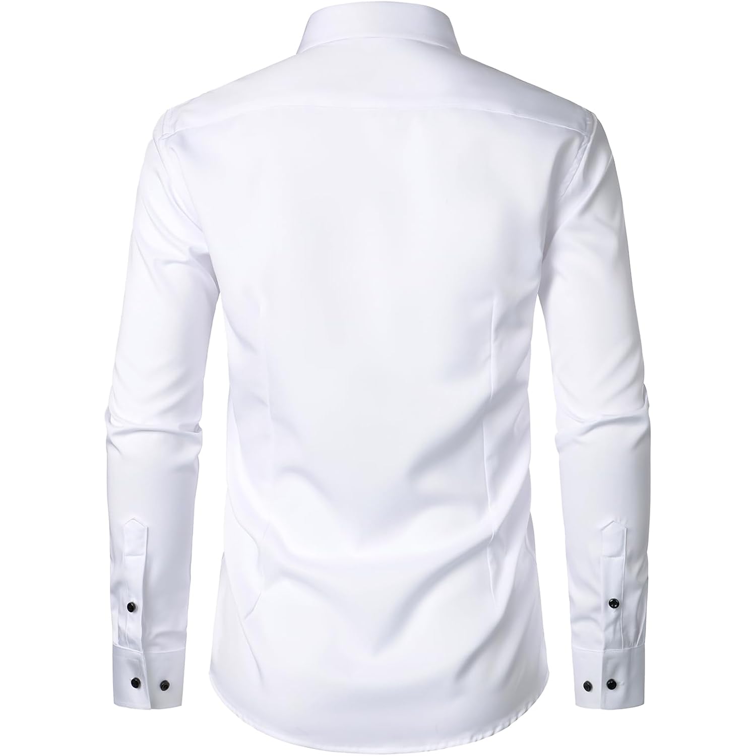 Zeroyaa Men'S Long Sleeve Dress Shirt Modern Slim Fit Wrinkle-Free Casual Business Button Up Shirts