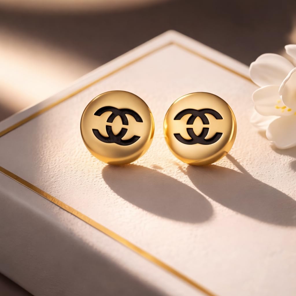 18Gold Luxury Letter Earrings for Women & Best Friends | Elegant Gold Stud Earrings Accessories for Valentine's Day, Birthday Gifts & All Occasions