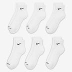 Nike Mens Everyday Cushion Ankle Socks 6-Pack Sx6899, White, Medium