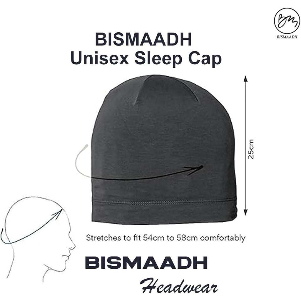 Bismaadh Unisex Soft Bamboo Viscose Sleep Cap Created For Chemo, Alopecia, Hair Loss, Essential Chemo Headwear