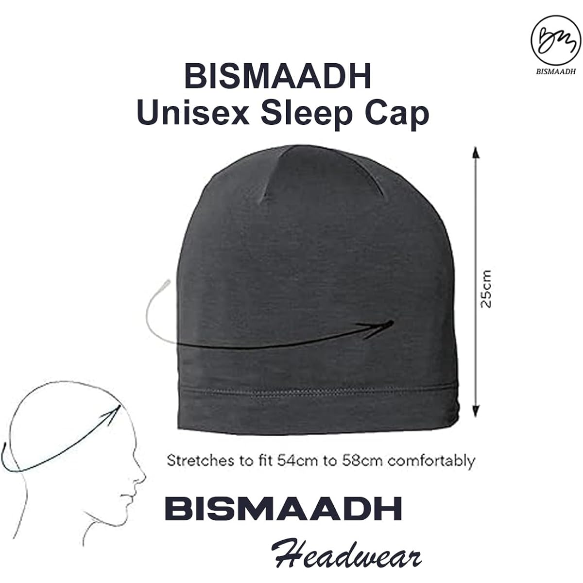 Bismaadh Unisex Soft Bamboo Viscose Sleep Cap Created For Chemo, Alopecia, Hair Loss, Essential Chemo Headwear