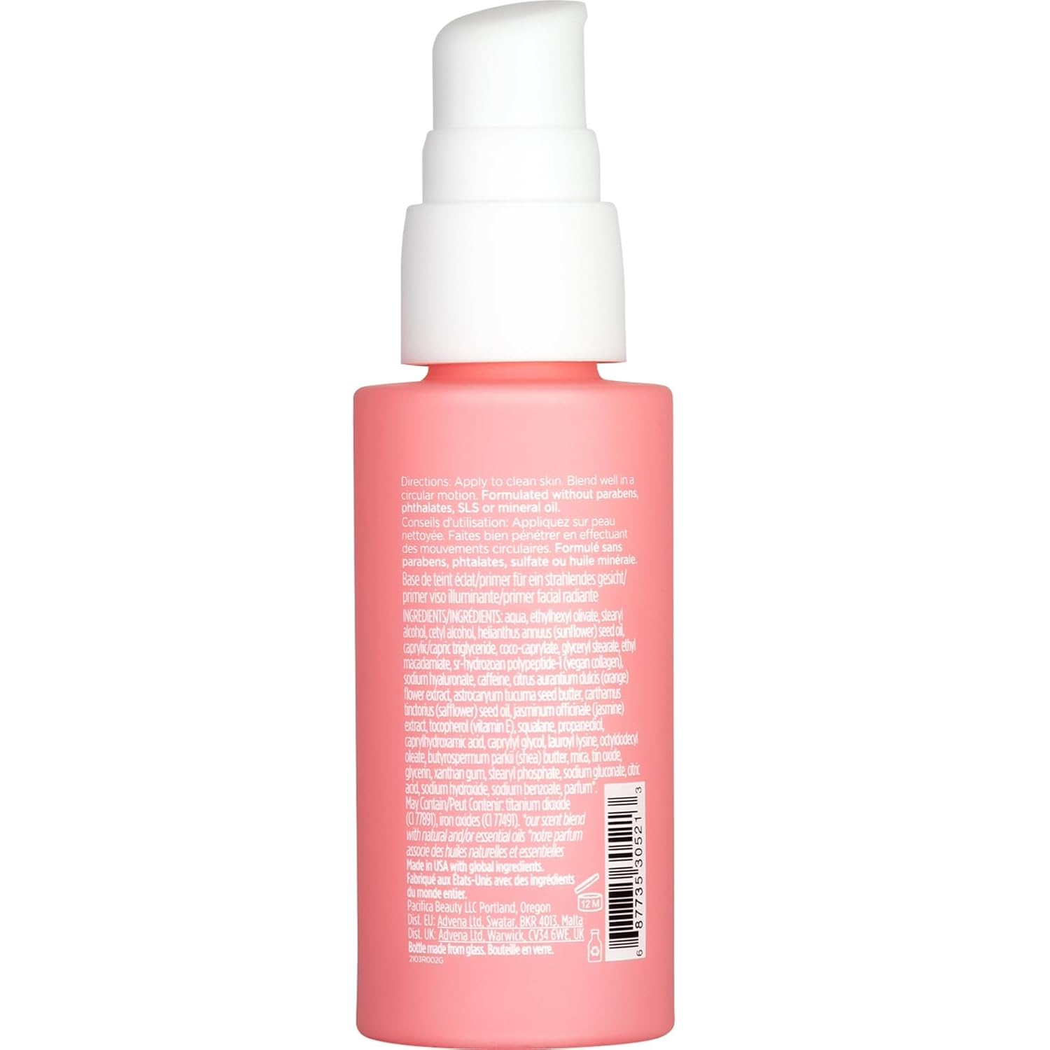 Pacifica Vegan Collagen Skin Solve Primer – 3-in-1 Face Primer that Primes, Blurs & Hydrates, Skincare-Infused Formula with Collagen Peptides, Hyaluronic Acid & Caffeine for Smooth Radiant Skin