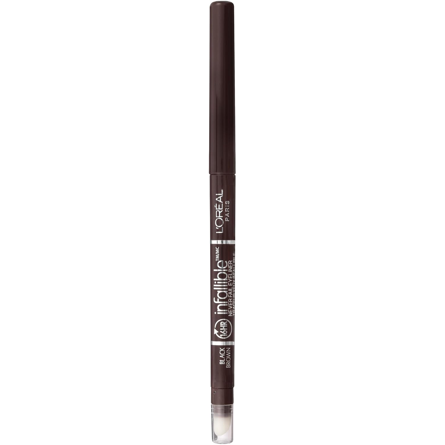 L'Oreal Paris Makeup Infallible Never Fail Original Mechanical Pencil Eyeliner With Built In Sharpener, Black Brown, 0.008 Oz., 1 Count