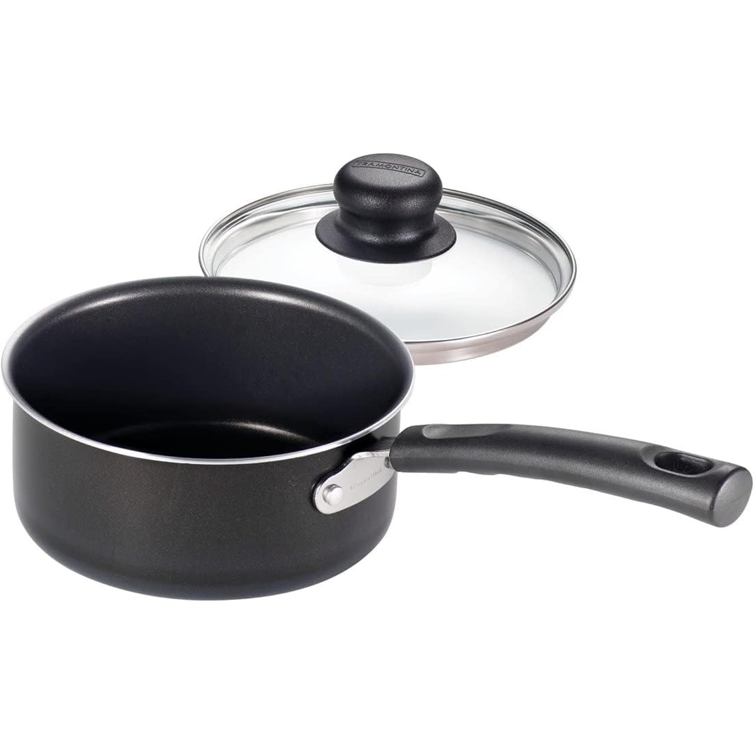 Tramontina Primaware 15-Piece Non Stick Cookware Set With Lids And Utensils, Aluminum Nonstick Pots And Pans Kitchen Set (Storm)
