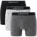 Lacoste Men'S Cotton Stretch Mini Croc Print Boxer Briefs, 3-Pack