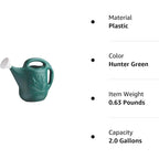 Root & Vessel 30301 Watering Can, 2-Gallon, Hunter Green