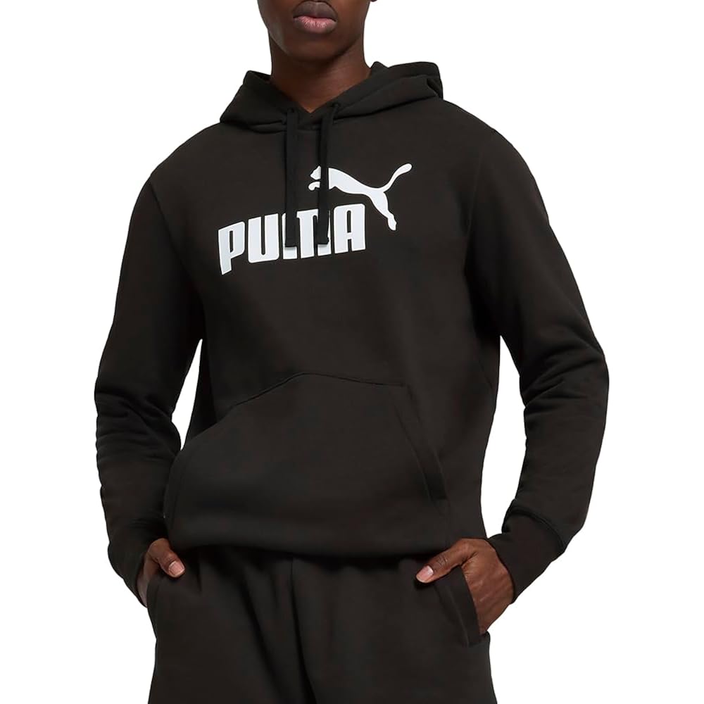 Puma Mens Essentials No. 1 Logo Hoodie Casual Outerwear Casual - Black