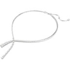 Swarovski Matrix Y Necklace, Mixed Cuts, Clear, Rhodium Finished