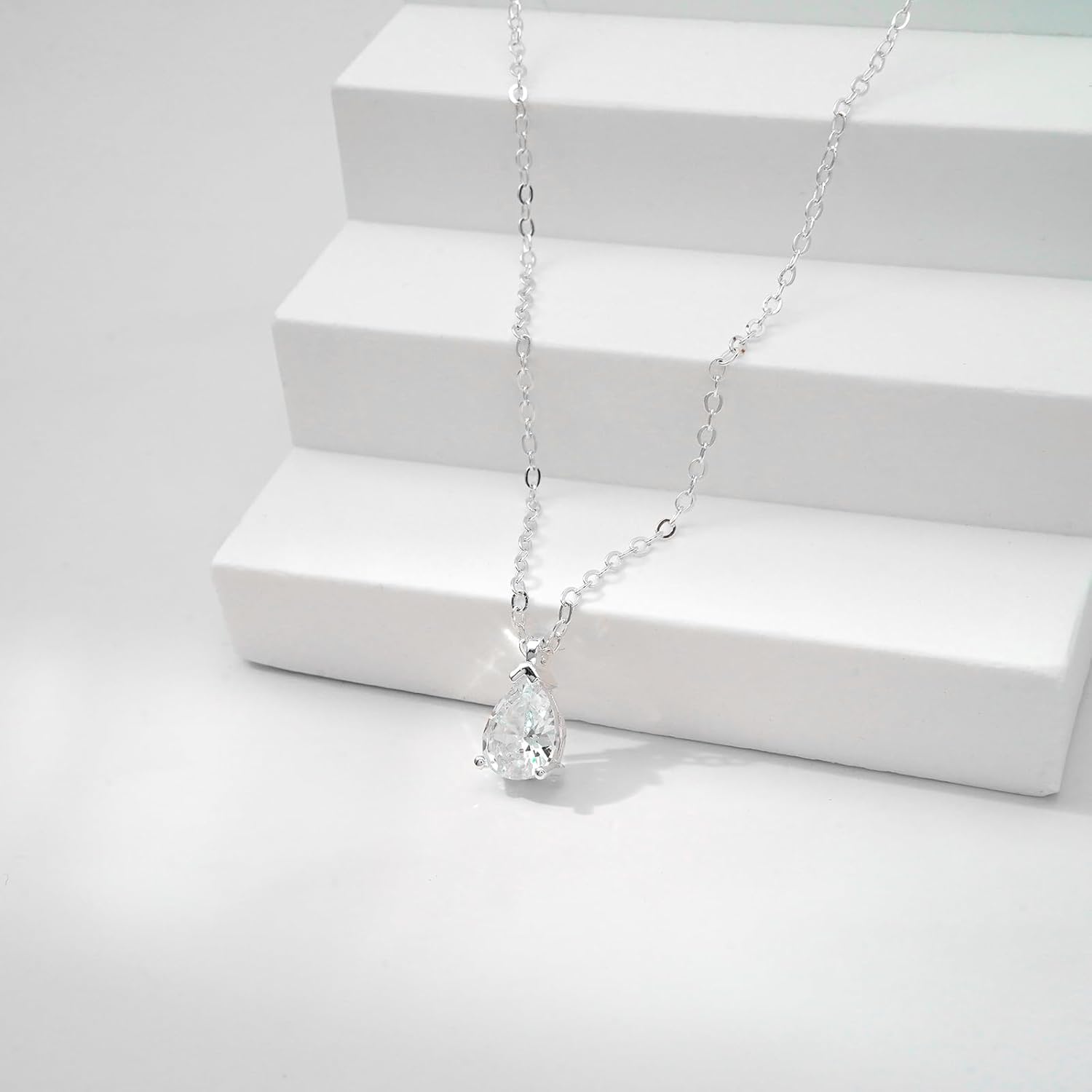 Gold Necklace for Women 14K Gold Plated Dainty Pendant Chain Puffy Heart Italian Horn Radiant Sun Compass CZ Teardrop Bow Charm Trendy Jewelry Gift