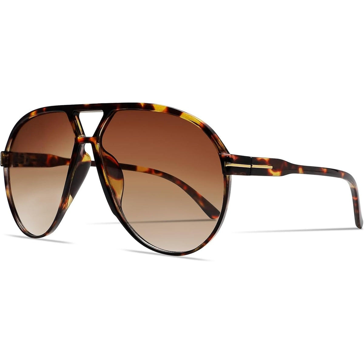 Guvivi Retro Aviator Sunglasses For Women Men Oversized Classic 70S Vintage Trendy Tangle Free Square Aviators Sun Glasses