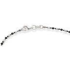 Miabella 925 Sterling Silver Diamond-Cut Oval and Round Bead Ball Chain Anklet Ankle Bracelet for Women, Made in Italy