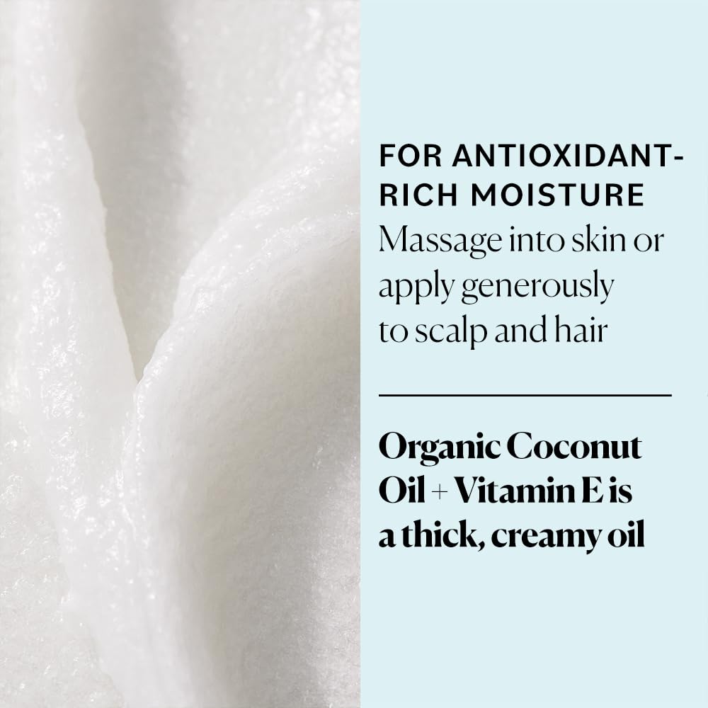Sky Organics - Organic Coconut Oil & Vitamin E, 16.9 Fl Oz - Skin & Hair Ultra-Hydrating Oil - Fatty Acids & Antioxidants - Natural, Vegan & Cruelty Free - Skin Care & Hair Care With Ebook