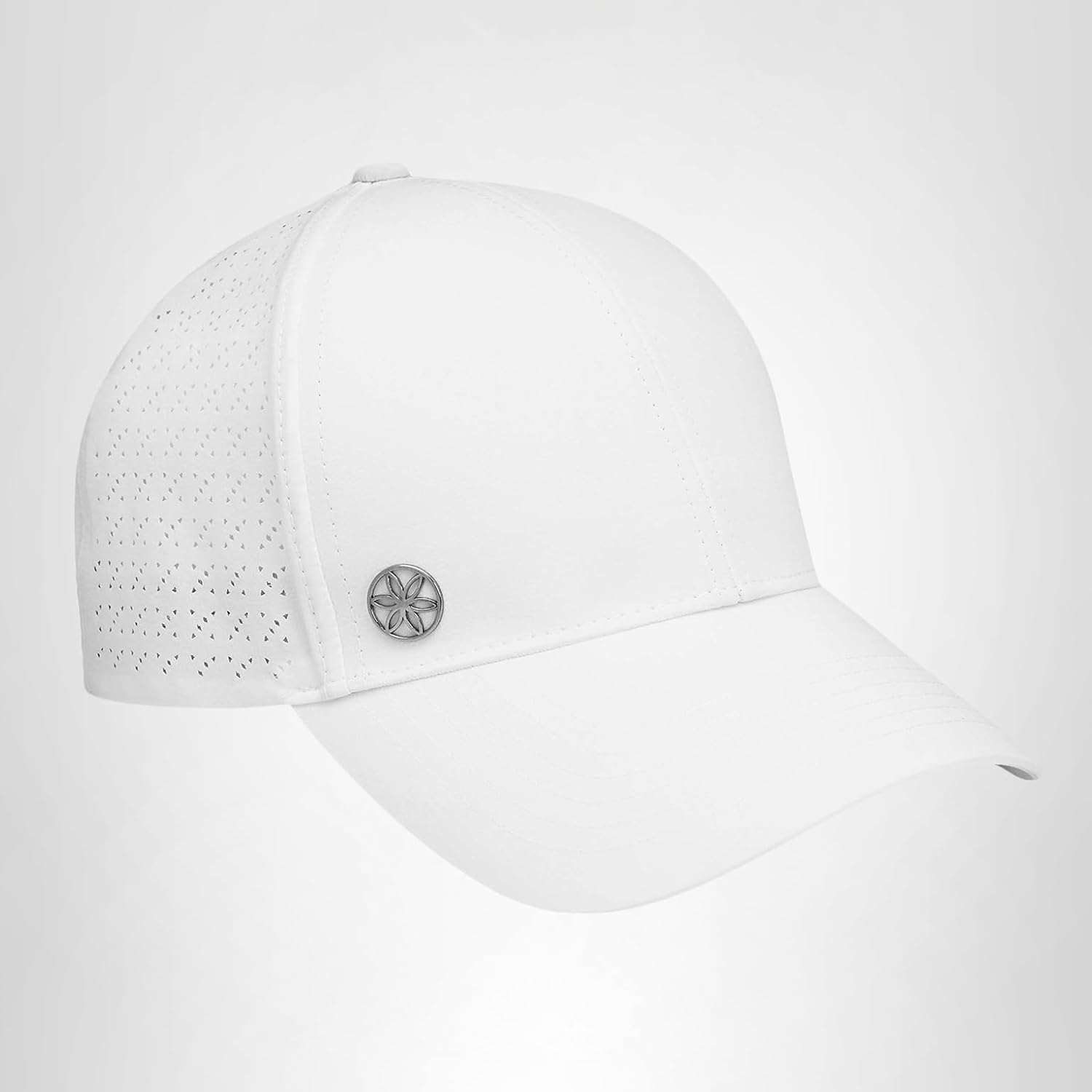 Gaiam Women's Hat-Breathable Ball Cap, Pre-Shaped Bill, Adjustable Size for Running White