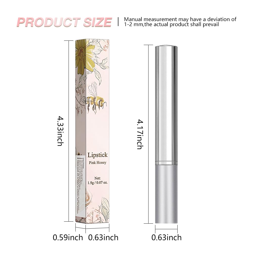 FeiCuiYun Pink Honey Tinted Lip Balm Lip Gloss Lipstick, Sheer Hydrating Lip Gloss Tint, Moisturizing Lip Color for All Skin Tones, Nourishing Lip Balm with a Hint of Natural Black Cherry