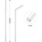 200 Count 8.25" Eco-Friendly Bendable Compostable Pla Straws - Ktob Plasticless Biodegradable Flexible Drinking Straws