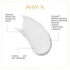AHAVA Dead Sea Water Mineral Hand Cream - Hand Moisturizer For Dry Cracked Hands, Light & Fast Absorbing, Enriched with Exclusive blend Osmoter, Smoothing Witch Hazel & Soothing Allantoin