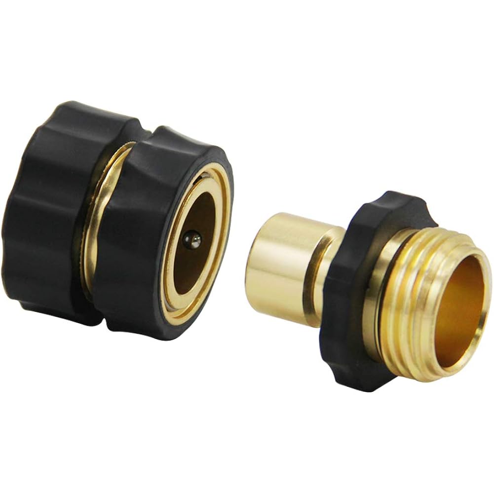 Twinkle Star 3/4 Inch Garden Hose Fitting Quick Connector Set, 4 Sets | Male And Female 4 Sets, Garden Hose Adapter, Quick Connect Hose Fittings, Water Hose Quick Connect Fittings