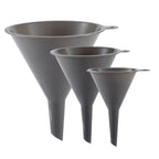 Plastic Kitchen Funnel Set Of 3, Round Kitchen Funnels For Filling Bottles, Durable And Multifunctional Funnels For Filling Canning, Cooking, Lab Or Car Oil (Gray)