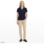 Izod Women'S Uniform Short Sleeve Polo Shirt, Button Closure, Moisture Wicking Performance Material & Fade Resistant