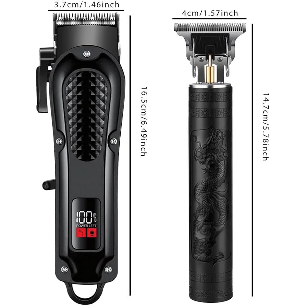 Cordless Hair Clippers For Men, Self Haircut Kit For Men Electric Clippers And Trimmers, Grooming Rechargeable Beard Trimmer With Adjustable Blade & Lcd Display, Hair Cutting Tools For Home Use