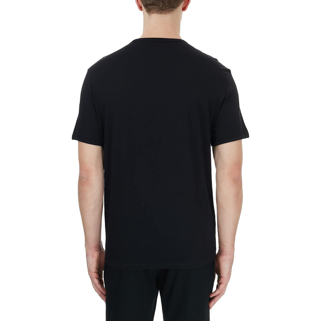 Armani Exchange Men'S Crew Neck Logo Tee T Shirt, Black, Large