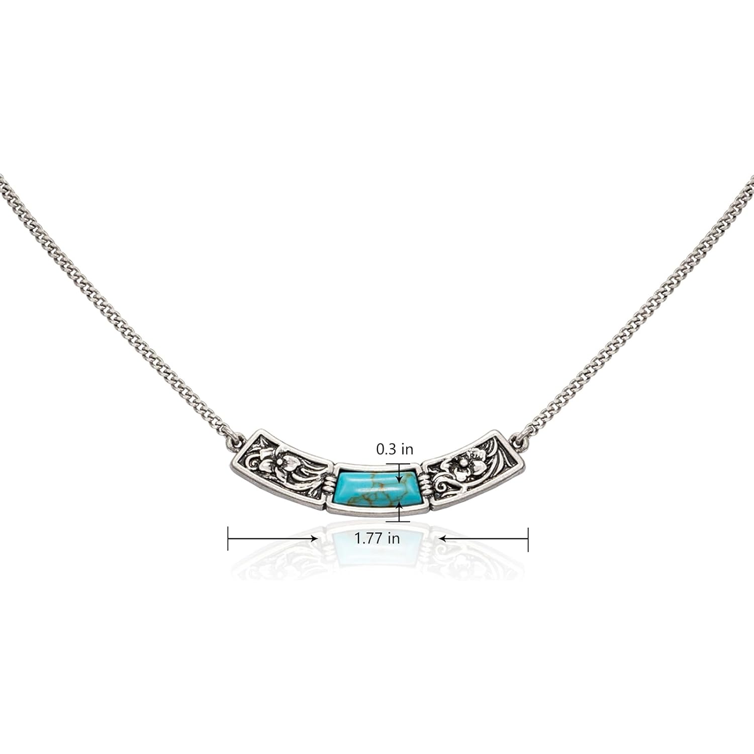 Montana West Wrangler Couture Turquoise Jewelry for Women, Western Jewelry Pendant Necklace, Cowgirl Vintage Western Necklace