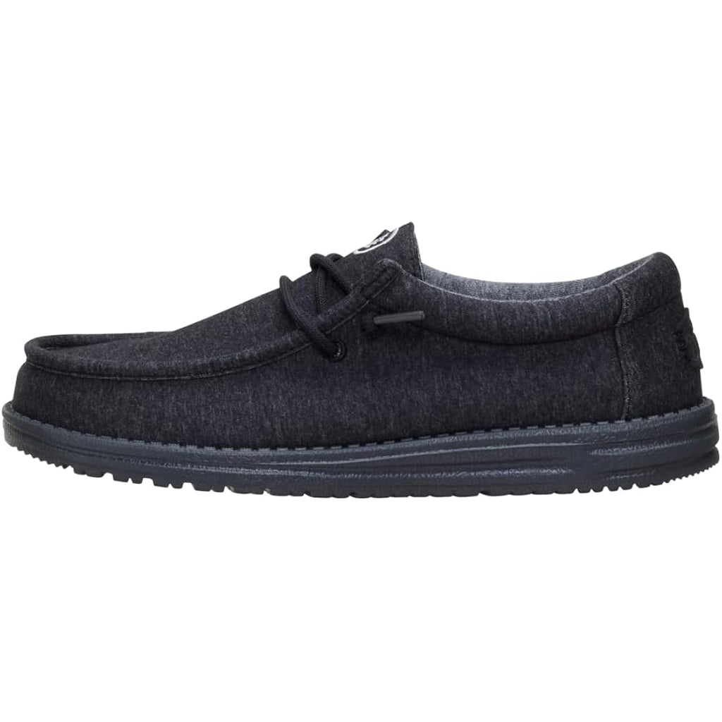 Heydude Men'S Wally Stretch Jersey Slip On Shoes | Lightweight Comfortable Travel Loafers With Elastic Laces