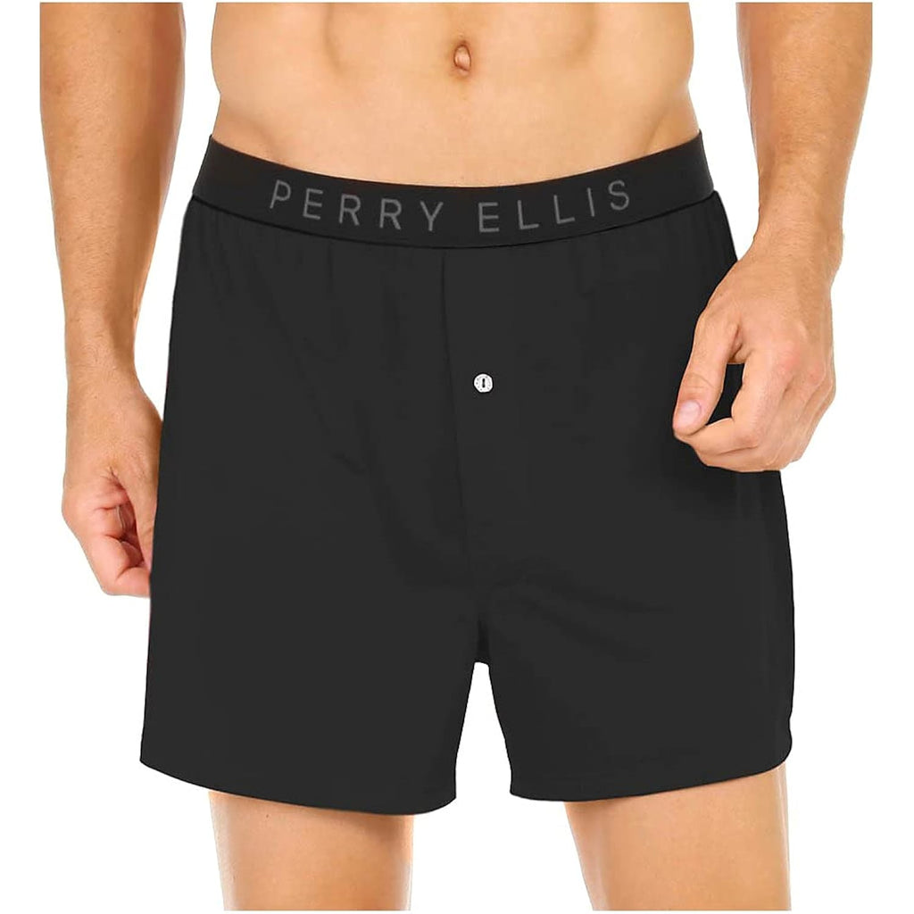 Perry Ellis Men'S Luxe Solid Boxer Shorts