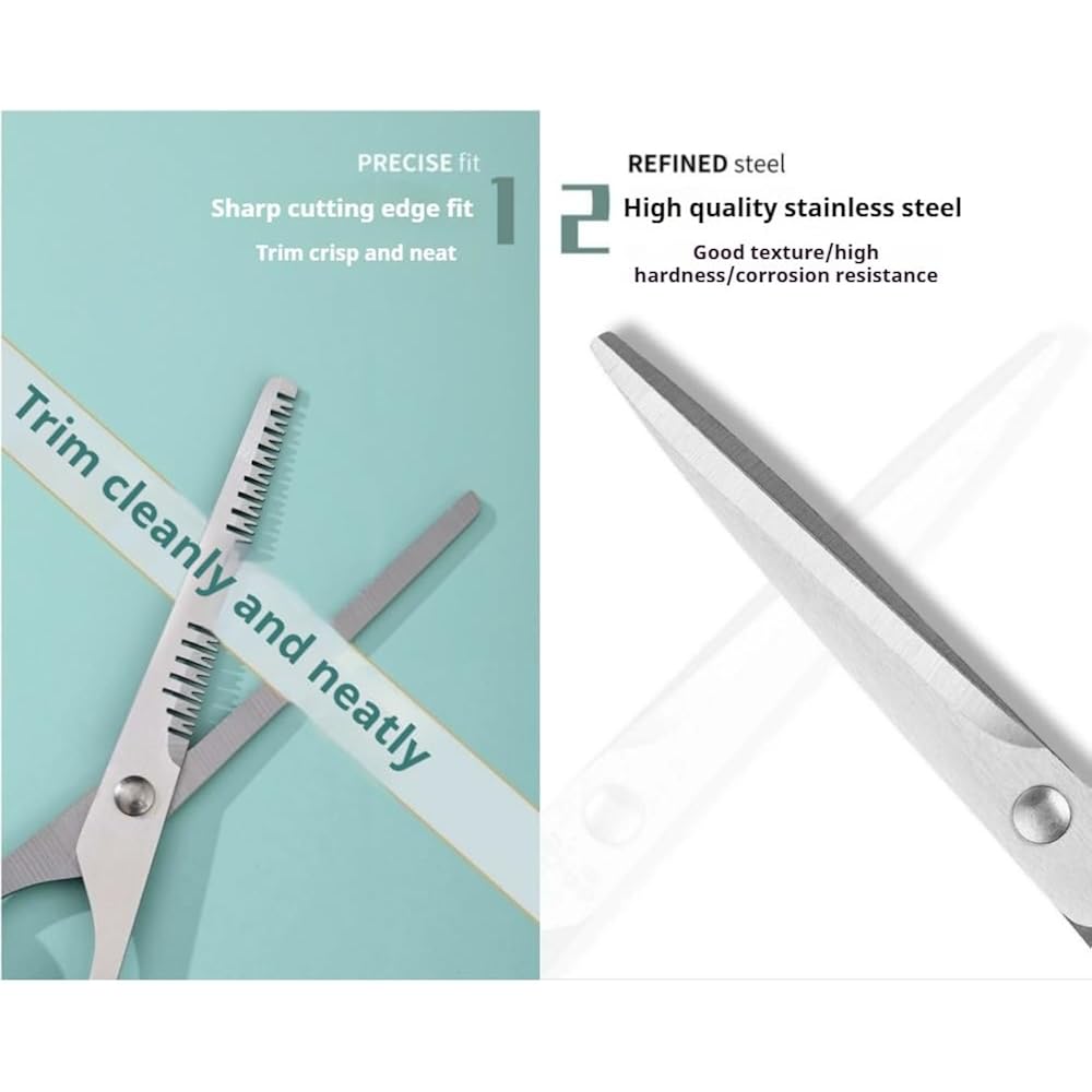 Pink Stainless Steel Hair Cutting Shears Set - 6.7Inch Shear, Thinning Scissor, Comb - Barber Kit For Women/Men/Kids