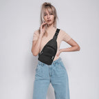 Banelu Small Sling Backpack Crossbody Bags For Women Men, Small Sling Bag Cross Body Bag Fanny Packs Crossbody Purses - Black