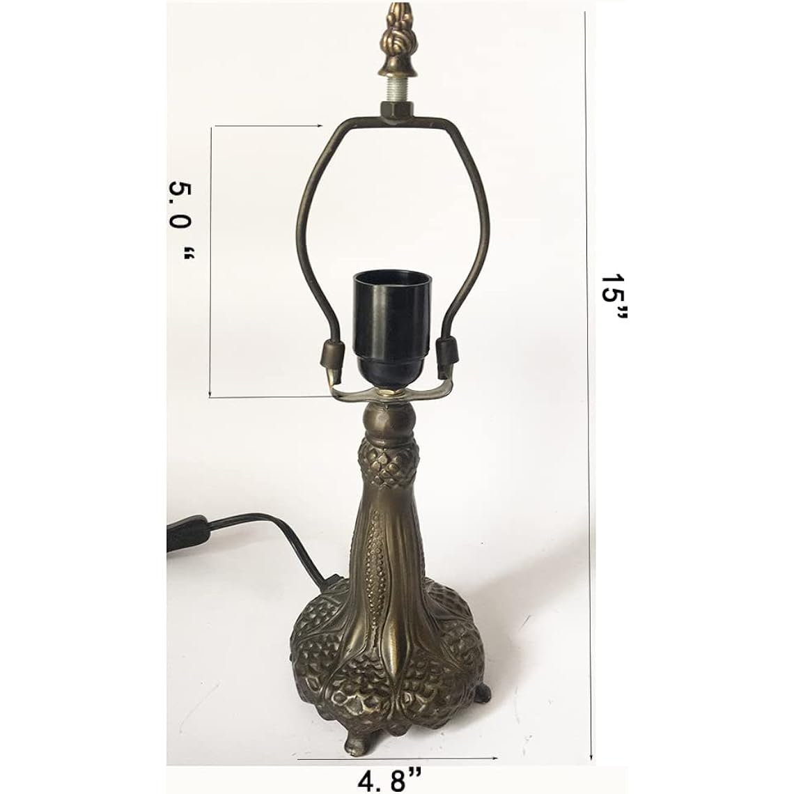 Huimeiju Hmj8033 Metal Base With Diameter 8 Inch Table Lamp Glass Lampshade