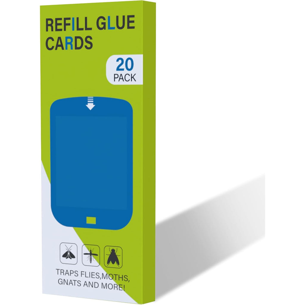 20 Pack Refill Cartridges For Stem Flying Insect Light Trap, Replacement Glue Card Compatible With Wondercide Indoor Plug-In Blue Light Trap For Fly Bug Mosquito Gnat