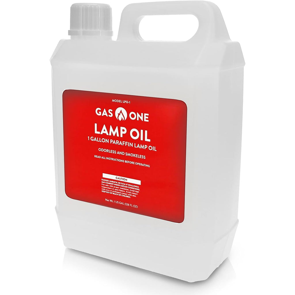 Gasone Liquid Paraffin Lamp Oil – 1 Gallon (128Oz) Clear – Odorless, Smokeless Indoor Outdoor Fuel For Lanterns, Lamps, And Torches – Safe Packaging