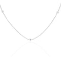 Minimalist Diamond Necklace for Women - Handmade 14k Solid Gold Necklace with Bright 0.025ct Diamonds, Dainty Shimmer Chain, Available in Various Lengths, Suitable for Women