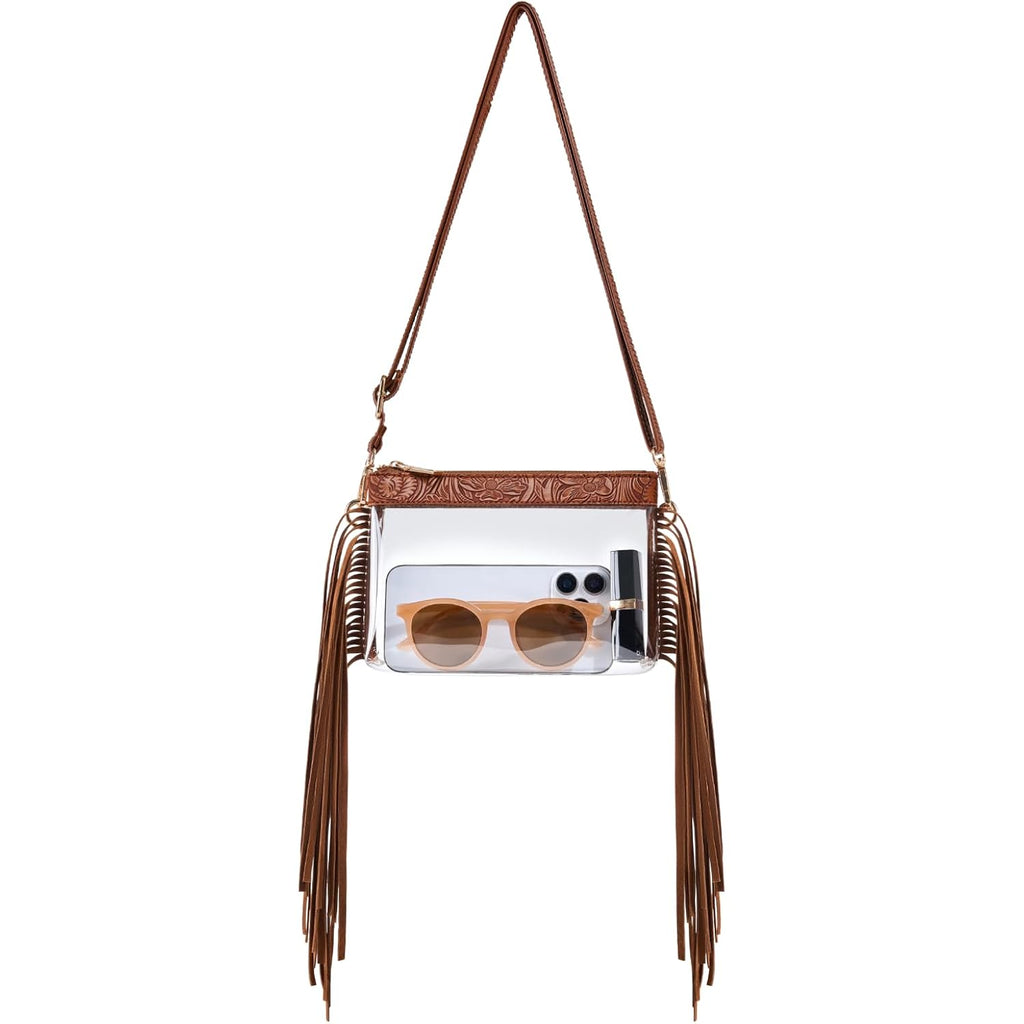 Clear Bag For Stadium Events, Stadium Approved Small Clear Purse For Women, Crossbody Bag For Concerts & Sports