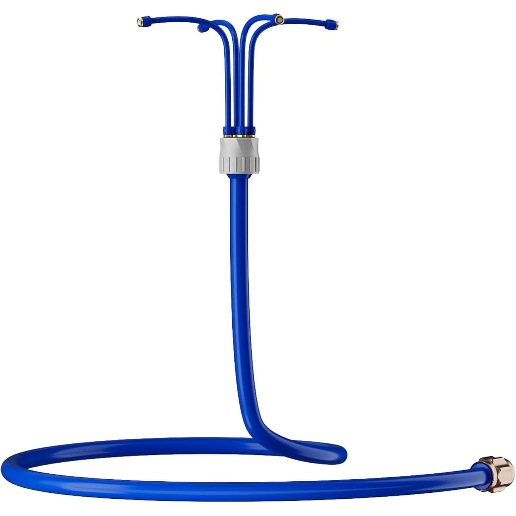 Restmo Adjustable Standing Misters For Outside Patio, Portable Misting Cooling System With 4 Directional Nozzles, 6Ft Water Mister For Hot Summer, Garden, Backyard, Beach, Camping, Bbq